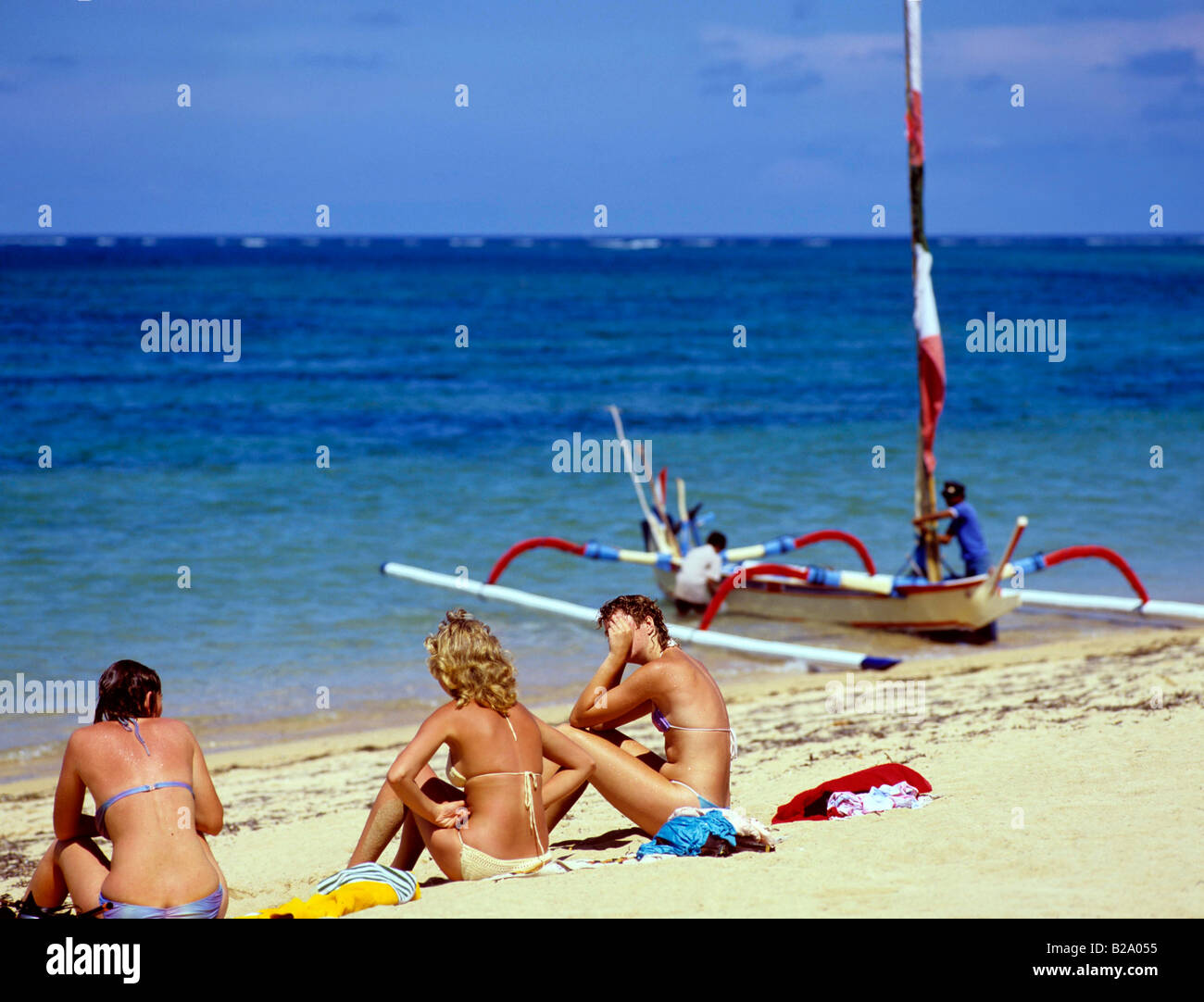 La plage de Sanur Bali Indonésie Date 28 03 2008 Ref WP B548 1116530062 CRÉDIT OBLIGATOIRE Sem - Allemand Photos du Monde Banque D'Images
