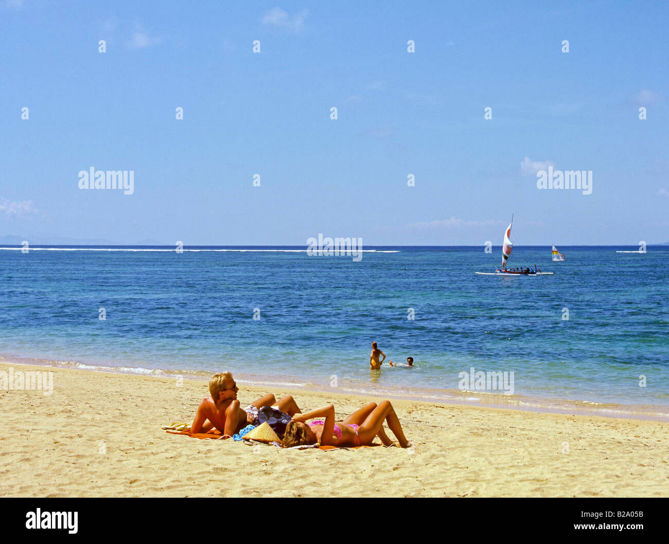 La plage de Sanur Bali Indonésie Date 28 03 2008 WP Ref B548 1116530066 CRÉDIT OBLIGATOIRE Sem - Allemand Photos du Monde Banque D'Images