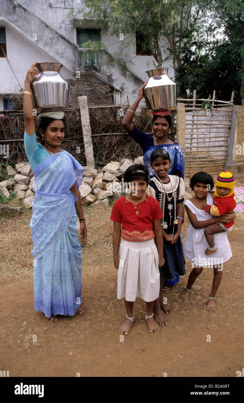 L'Inde du Sud Tamil Nadu Pongal Festival Bandgara la vie du village festival Pongal Banque D'Images