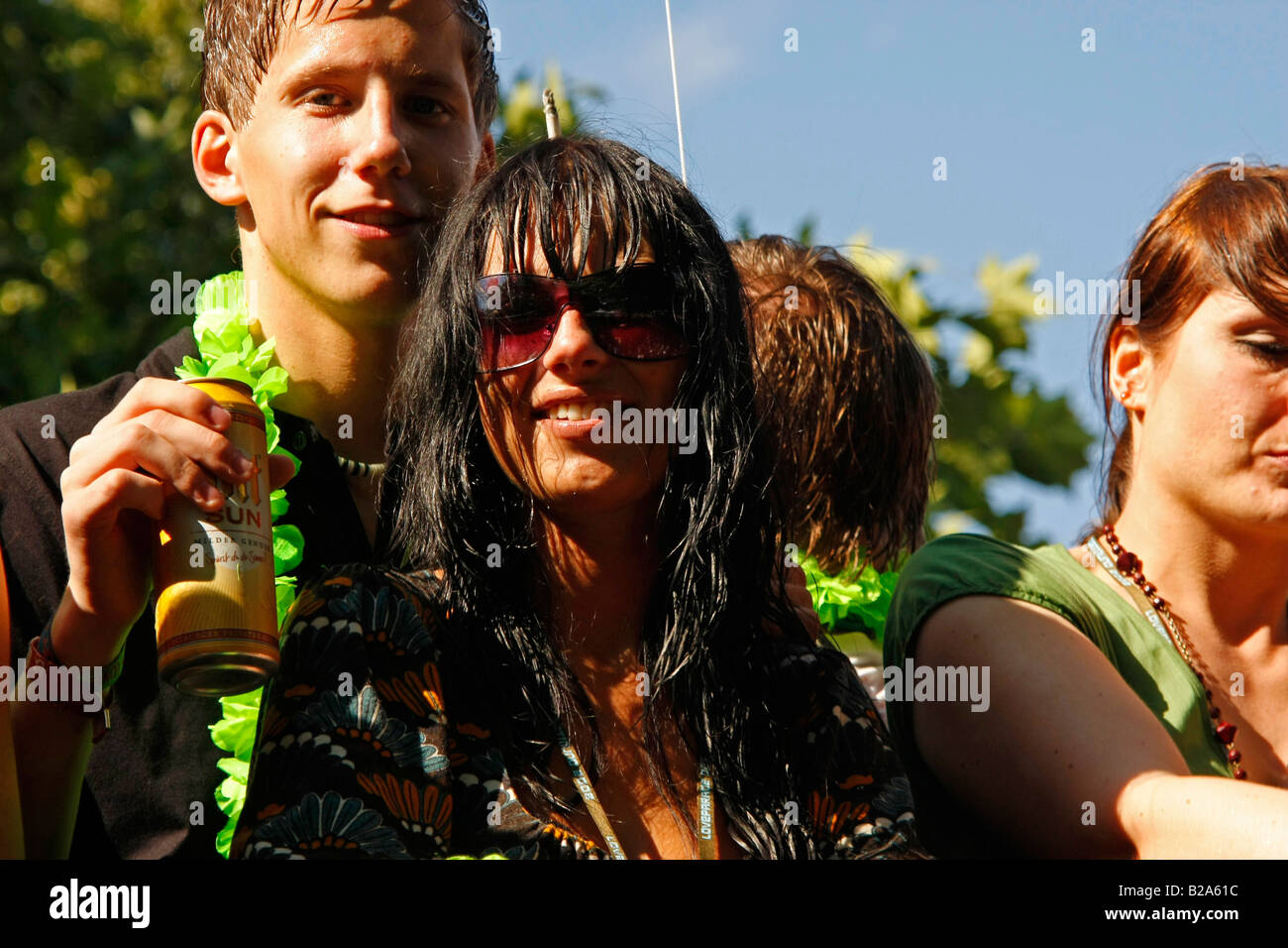 Raver à la Love Parade à Dortmund Allemagne 2008 Banque D'Images