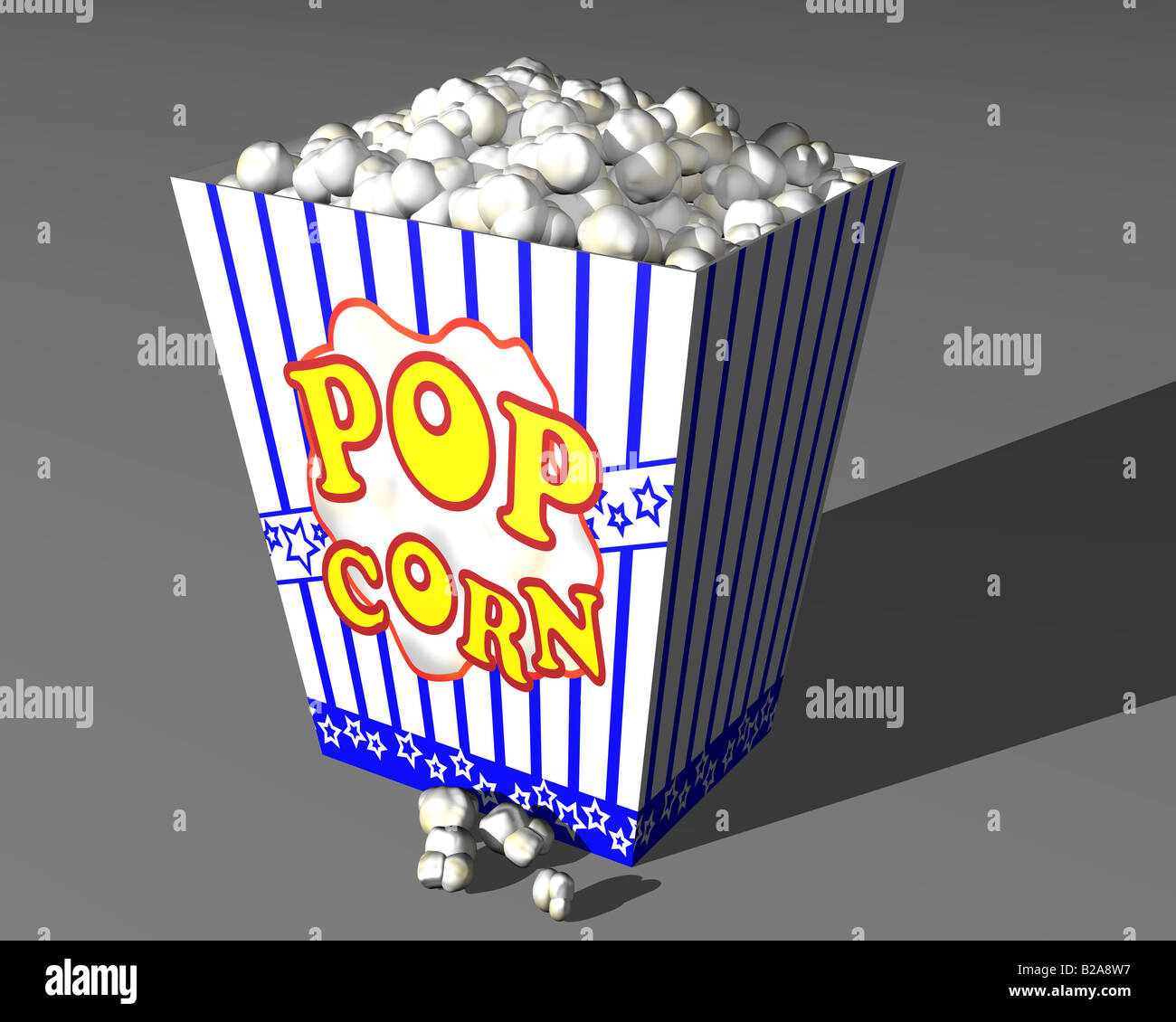 Illustration d'un grand fort du cinéma popcorn Banque D'Images