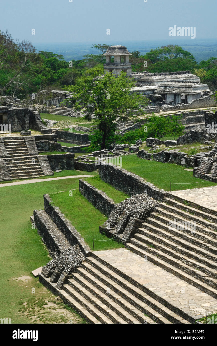 Les ruines Maya de Palenque au Mexique Banque D'Images