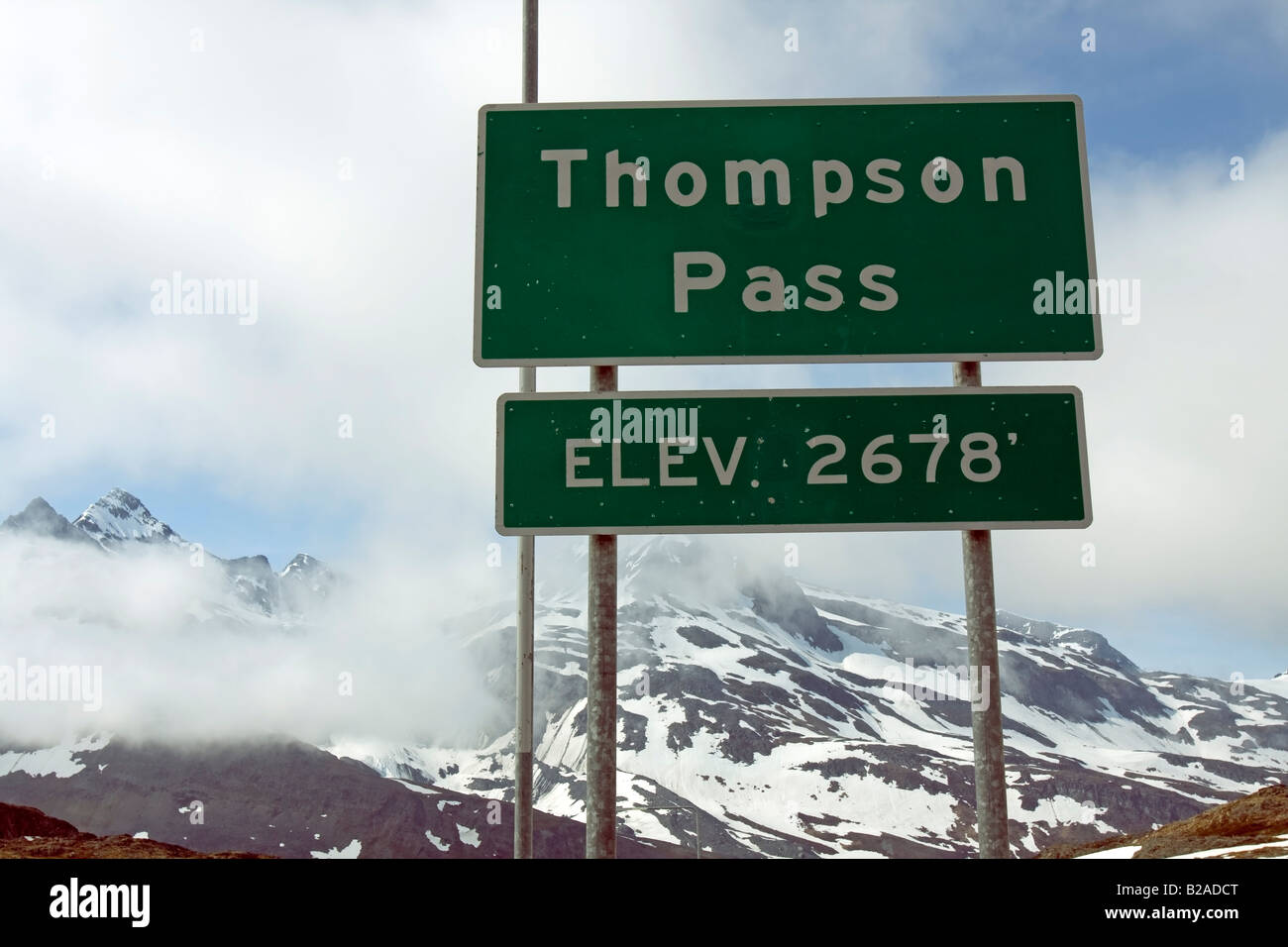 Thompson Pass, d'une altitude de 2678 pieds, Alaska Banque D'Images