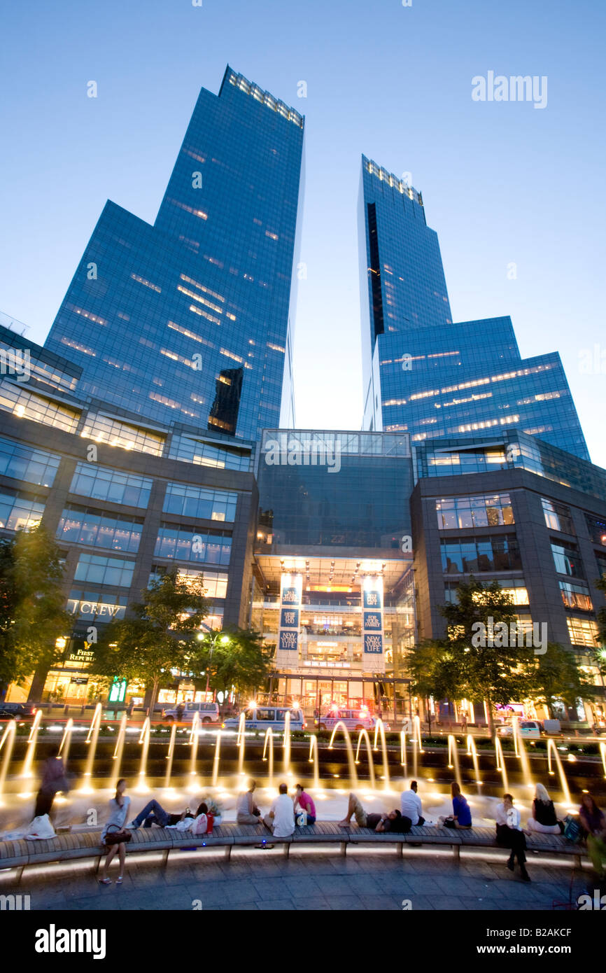 Time Warner Center Columbus Circle a Broadway Upper West Side de New York City Banque D'Images