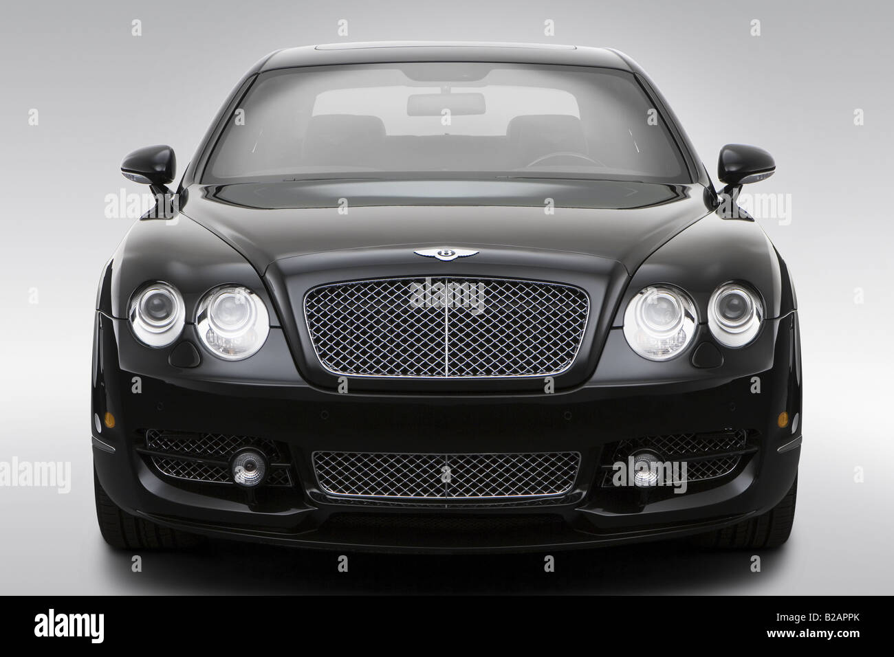 2008 Bentley Continental Flying Spur dans Black - Basse/large front Banque D'Images