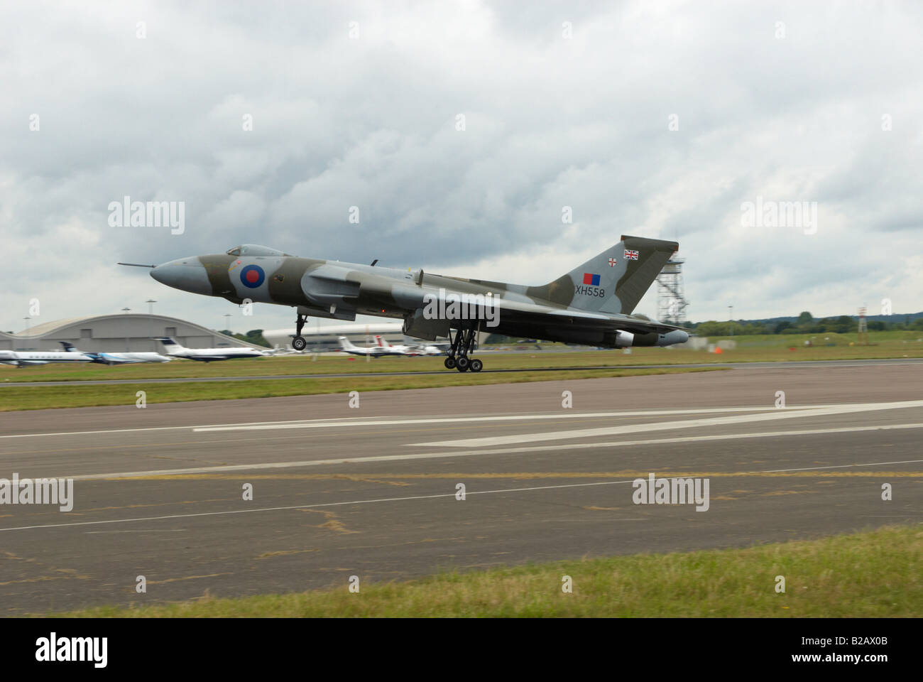 Avro Vulcan Farnborough Air Show 2008 Banque D'Images