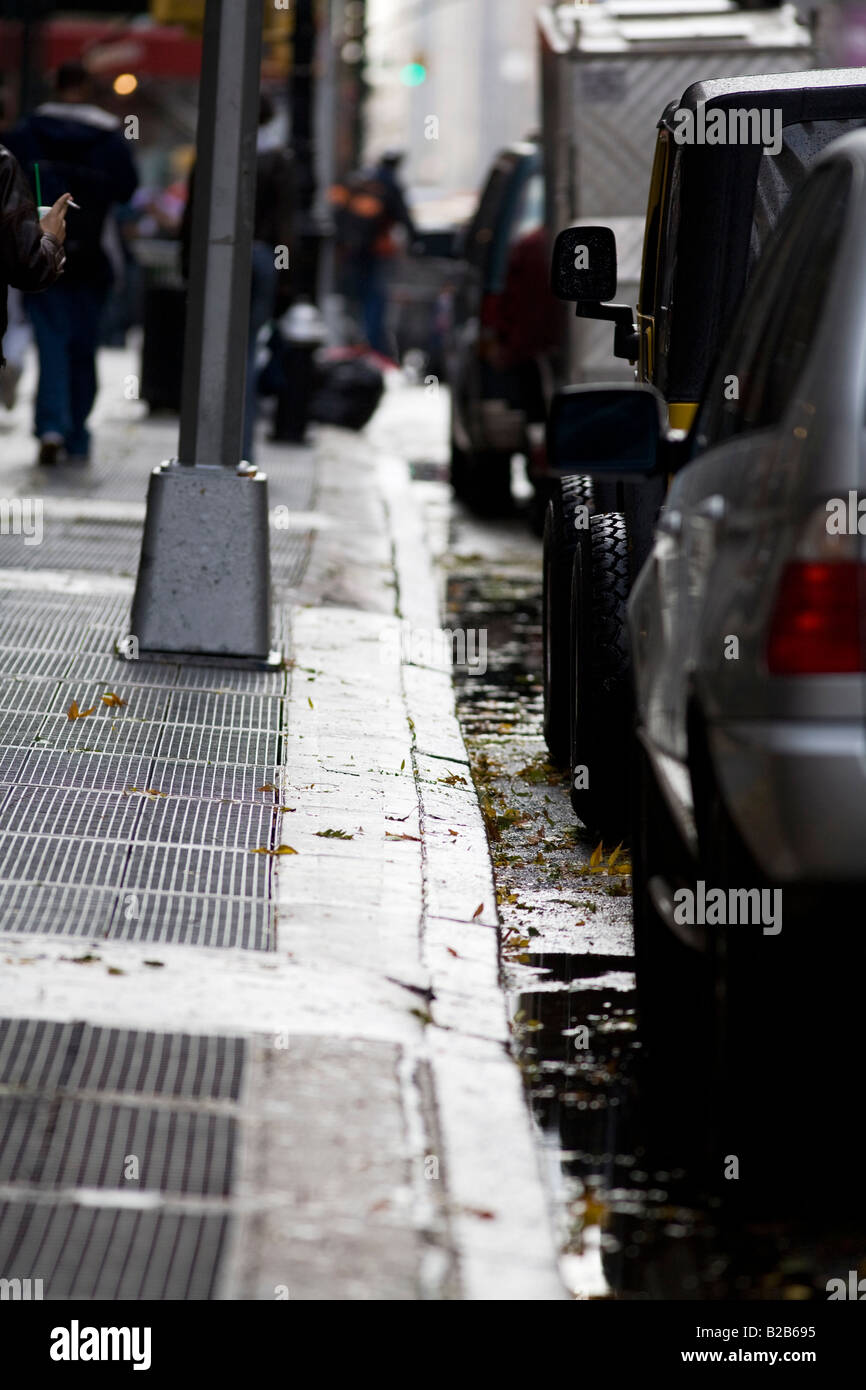 Trottoir à New York City Banque D'Images