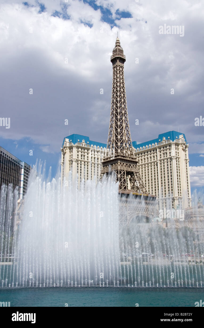 Le spectacle des fontaines du Bellagio Hotel, Las Vegas Banque D'Images