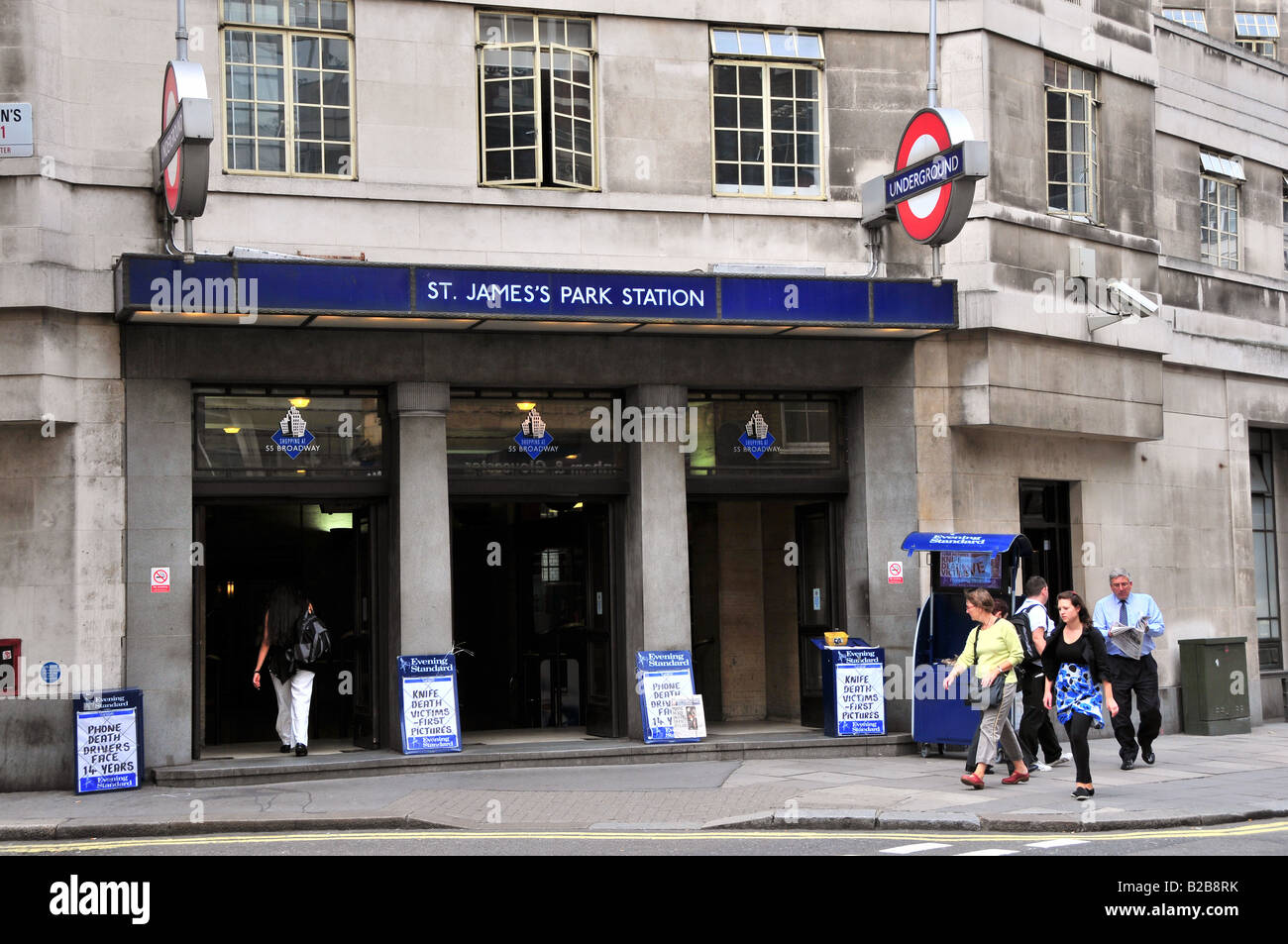 Saint Jame's Park tube station, London, UK Banque D'Images