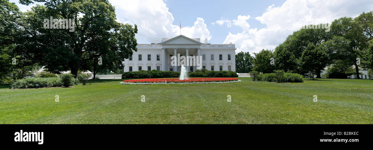 La face nord de la Maison Blanche à Washington DC par un après-midi d'été Banque D'Images