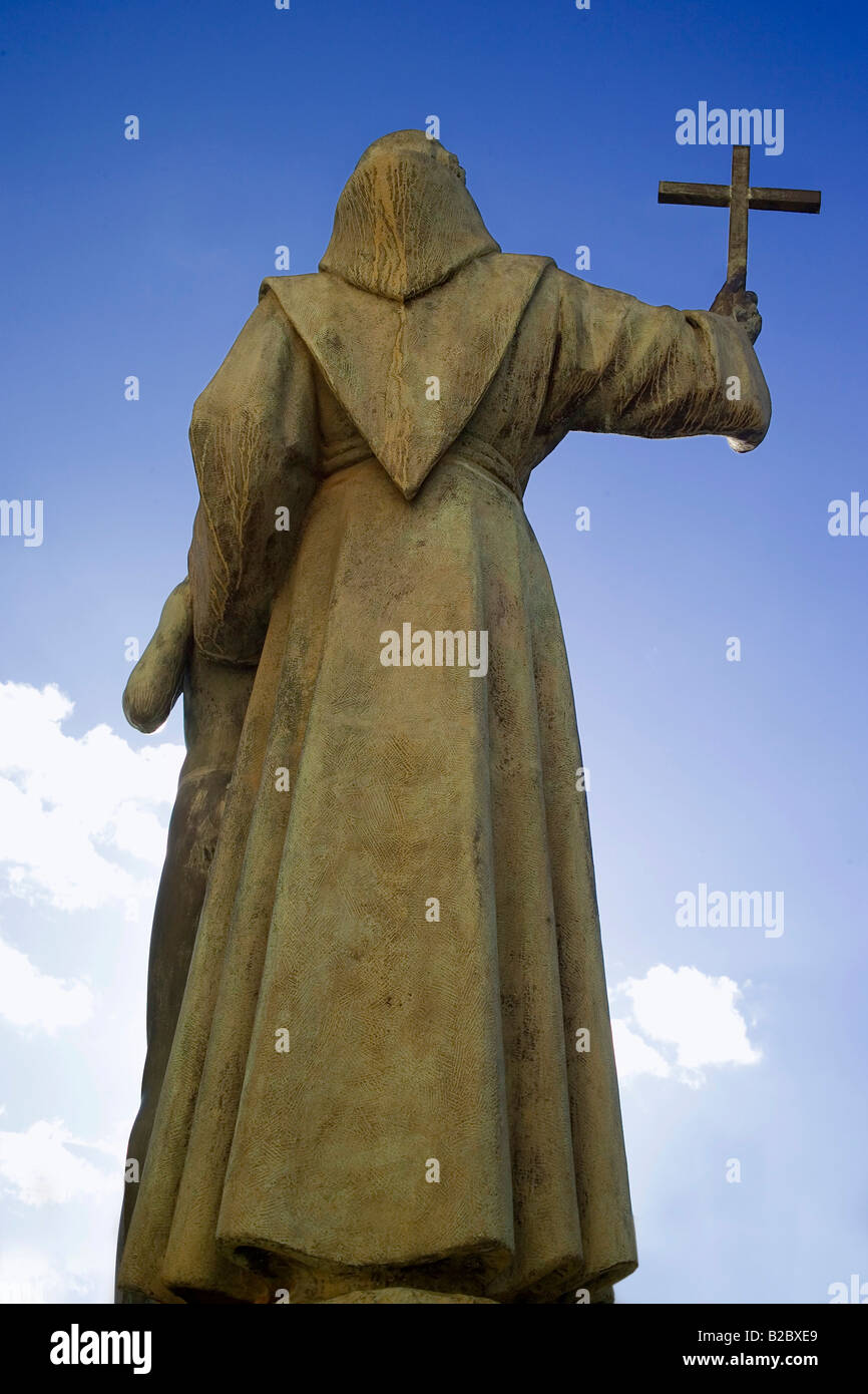 Palma de Mallorca, Fray Juníper Serra statue, fondateur de San Francisco CA. Îles Baléares, Espagne Europe Banque D'Images