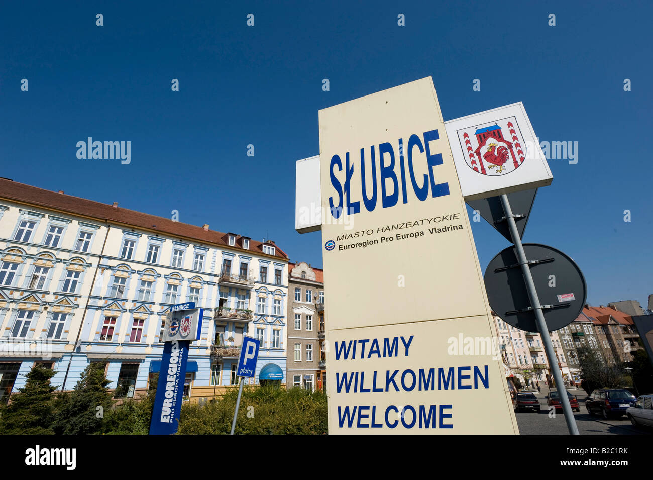 Slubice, ville frontière de Francfort/Oder, Pologne, Europe Banque D'Images