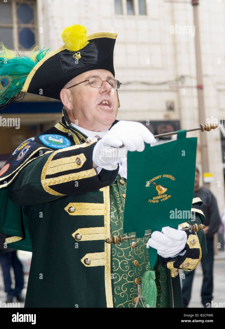 Concours national de crieur public qui a lieu chaque année à Blackpool, Royaume-Uni Banque D'Images