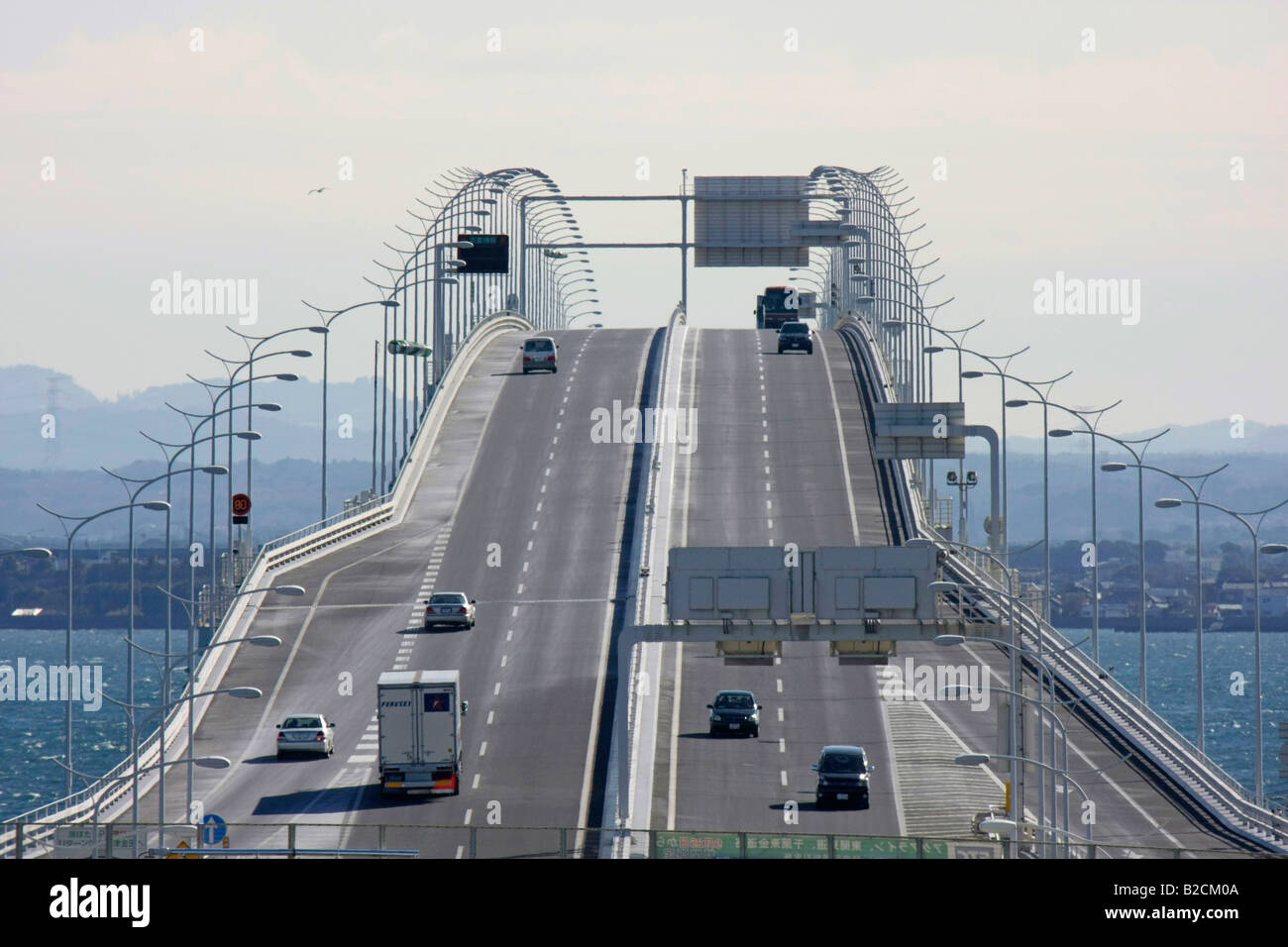 Le Tokyo Bay Aqua-Line Bridge Japon Banque D'Images