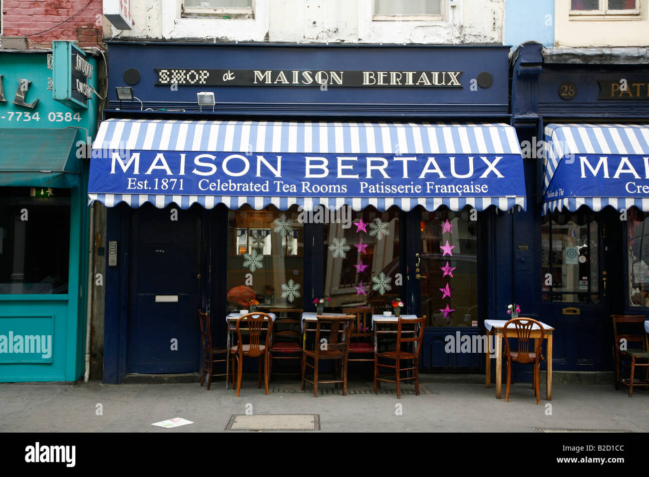 Maison Bertaux patisserie on Greek Street, Soho, Londres Banque D'Images