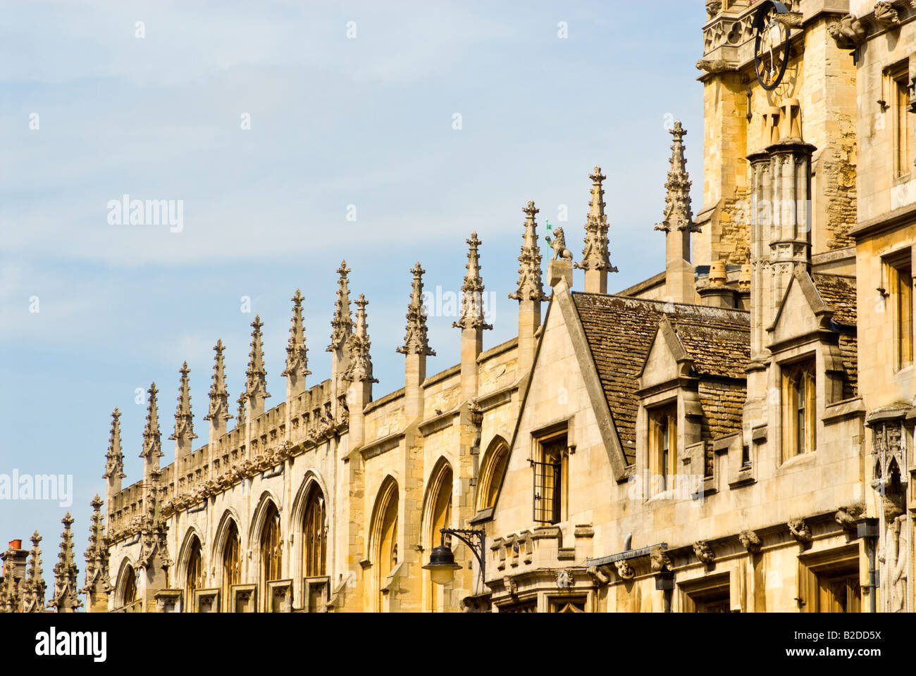 Détail architectural sur l'All Souls College, Oxford, Angleterre Banque D'Images