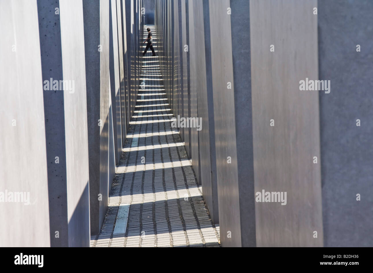 Mémorial aux Juifs assassinés d'Europe ou le mémorial de l'Holocauste conçu par Peter Eisenman Ebert Strasse Berlin Gremany UE Euro Banque D'Images