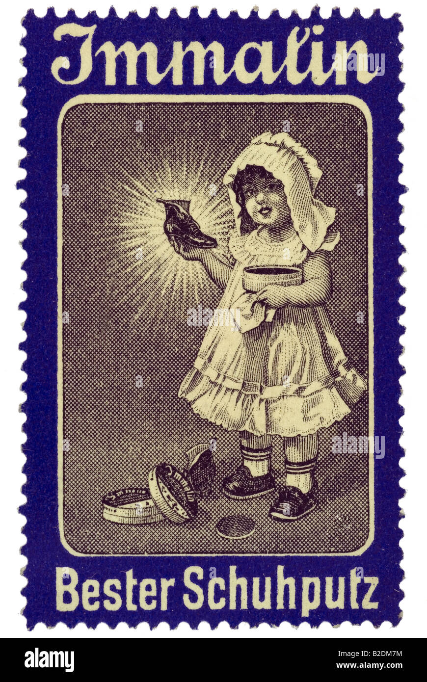 Trading stamp Thüringische Bester Schuhputz Banque D'Images