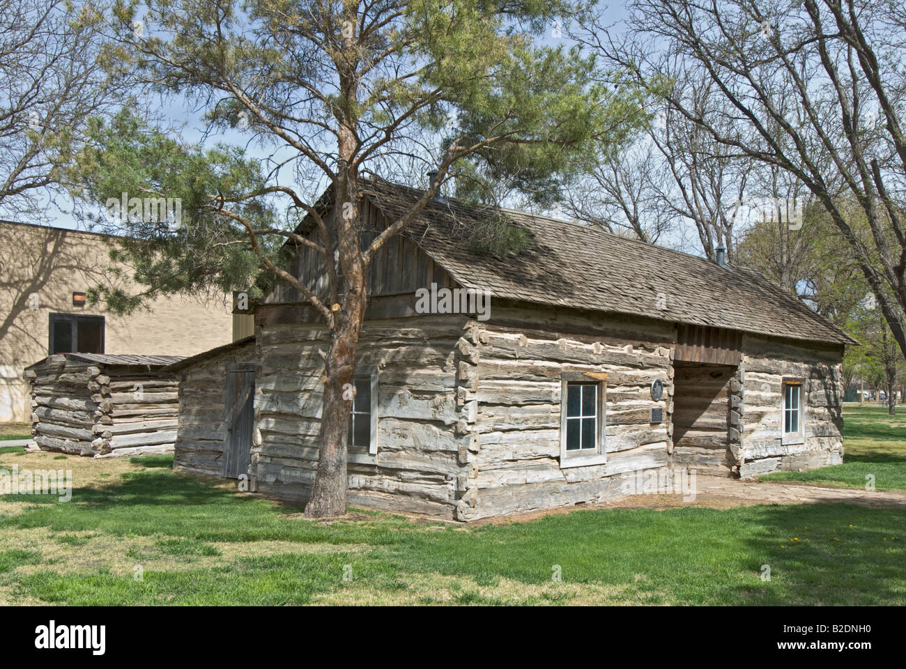 Canyon du Texas Panhandle Plains Historical Museum T Anchor Ranch construit 1877 plus ancienne maison à Texas Panhandle Banque D'Images