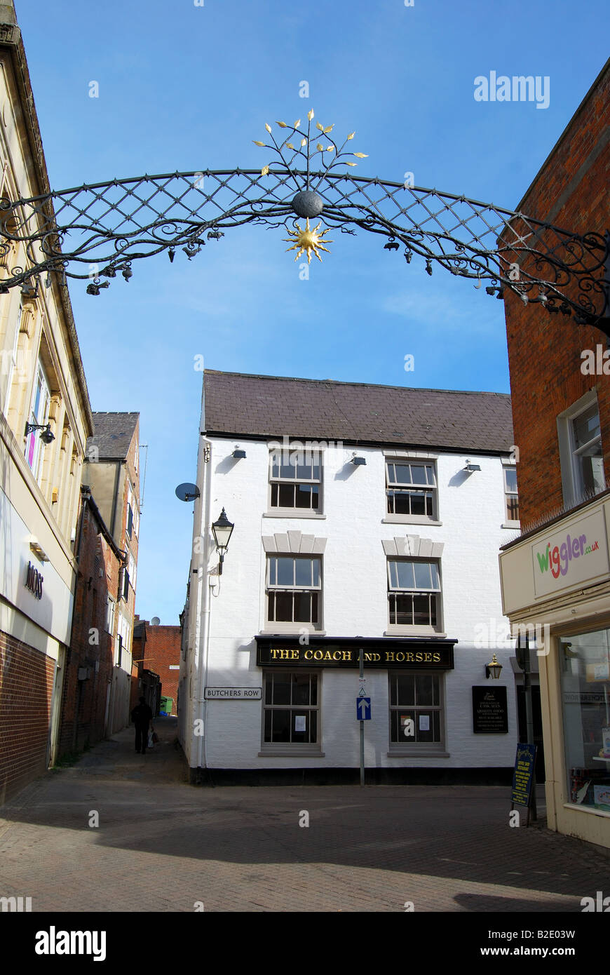 Ligne bouchers, High Street, Banbury, Oxfordshire, Angleterre, Royaume-Uni Banque D'Images