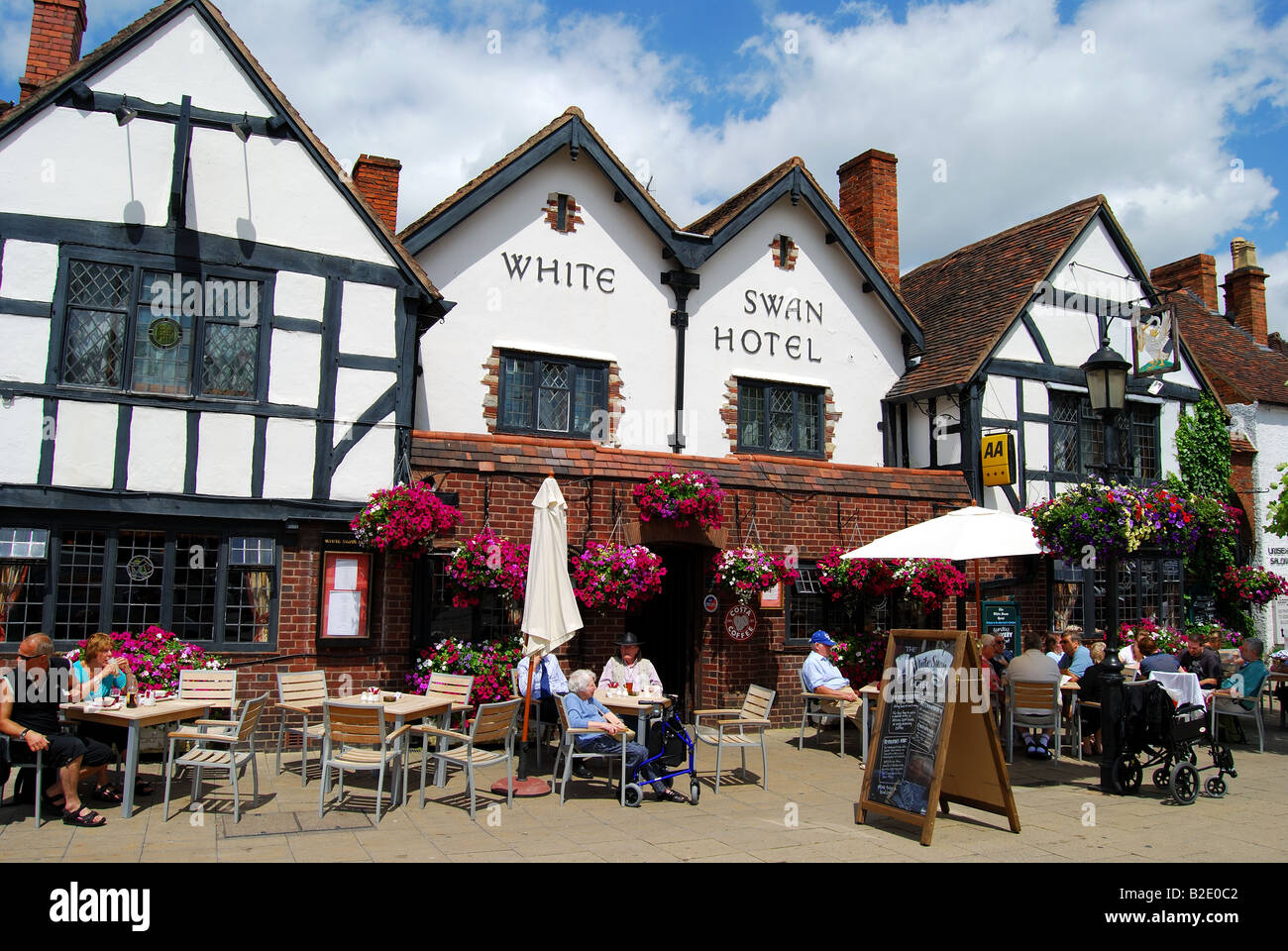 The White Swan Hotel, Market Square, Stratford-upon-Avon, Warwickshire, Angleterre, Royaume-Uni Banque D'Images
