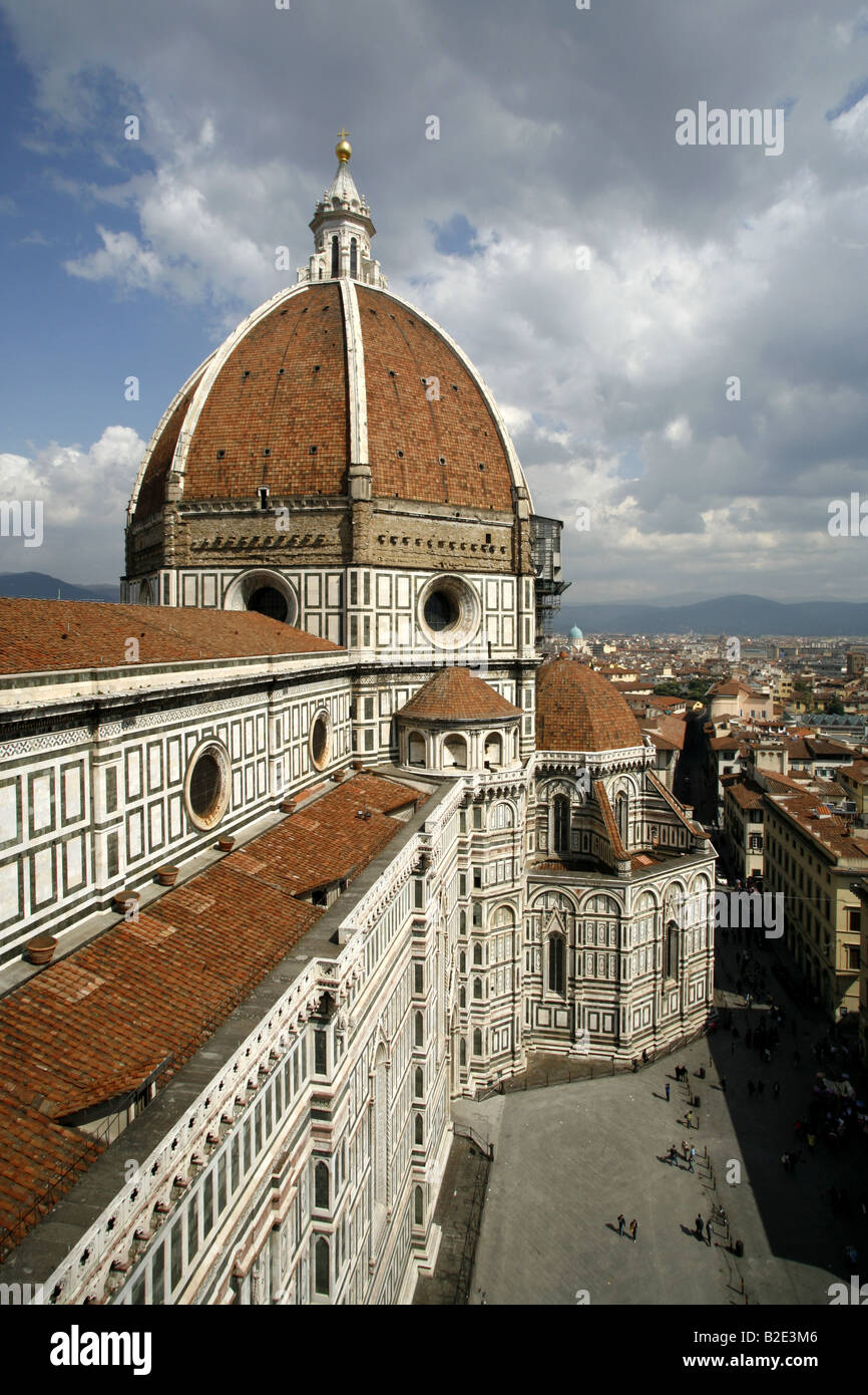 La basilique de Santa Maria del Fiore, Florence, Toscane, Italie Banque D'Images