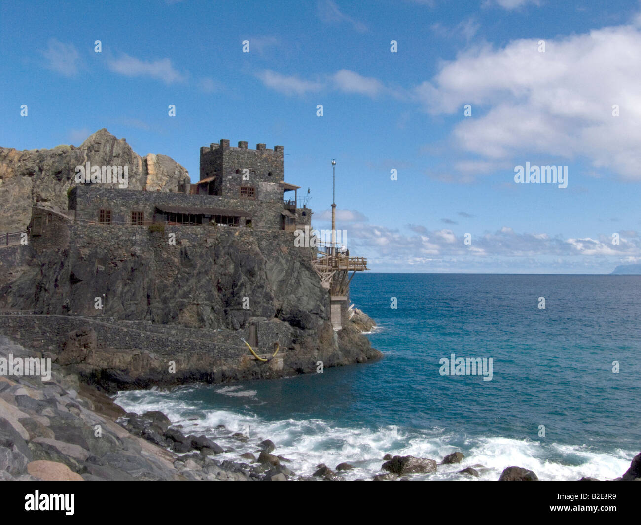 Ruines de l'ancien château à l'autre, le Castillo del Mar, La Gomera, Canary Islands, Spain Banque D'Images