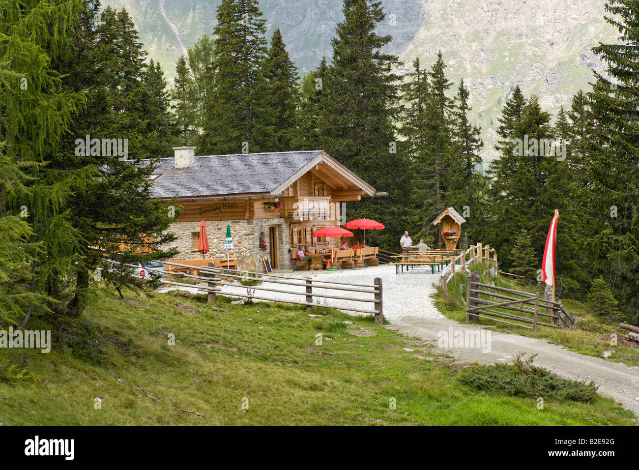 Chambre le Gainschnigg Saigurn montagne Huette Hohe Tauern Autriche Salzburger Land Banque D'Images