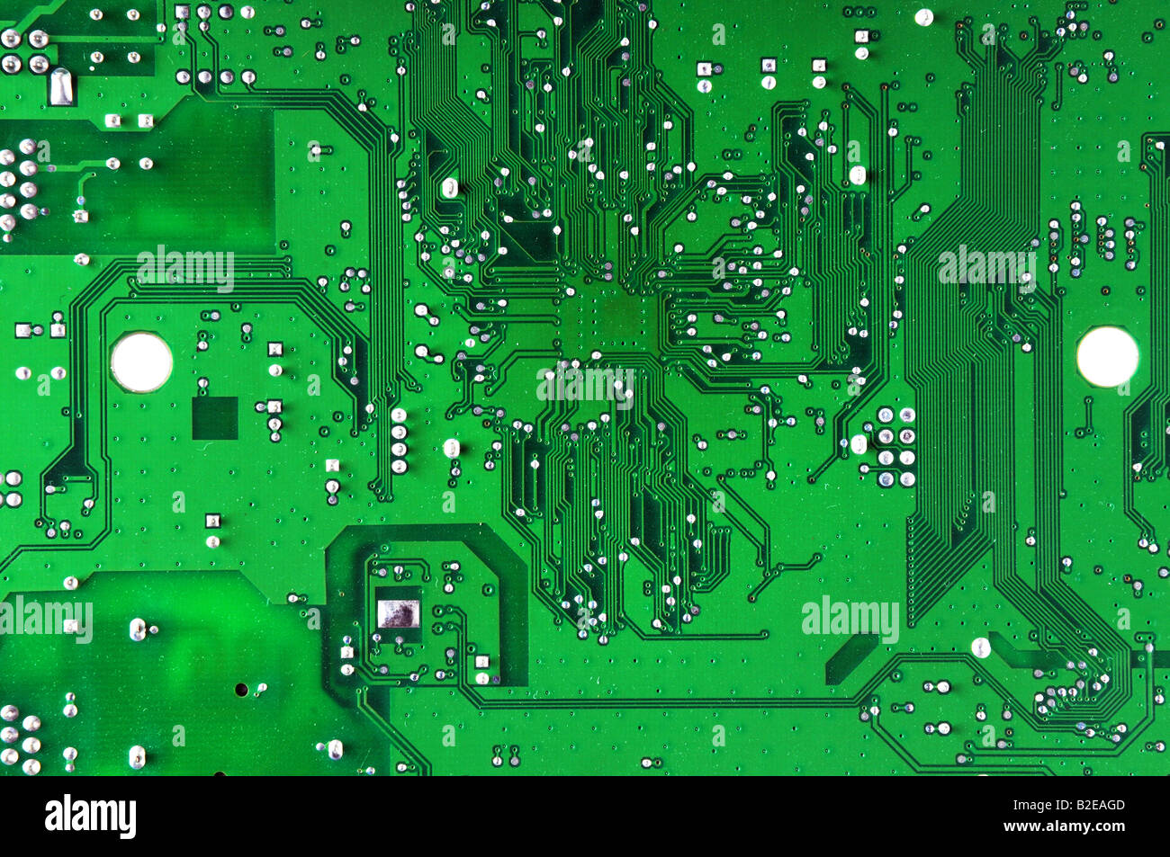 Green computer circuit board Banque D'Images