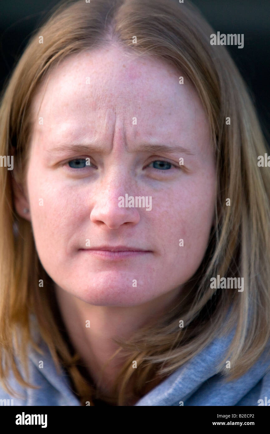 Portrait d'une femme blanche dans le Michigan Banque D'Images
