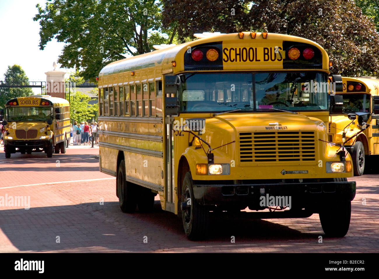 Les autobus scolaires au Musée Henry Ford à Dearborn au Michigan Banque D'Images