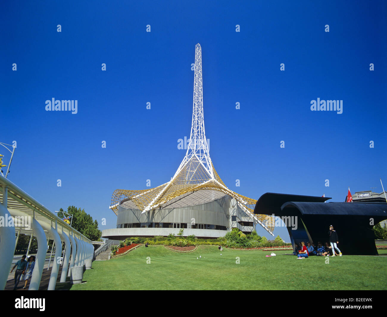 Le Centre des arts d'origine avec Spire à Melbourne Australie Victoria Banque D'Images