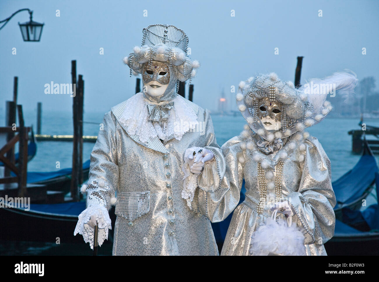 Carnaval de Venise participants costumés Banque D'Images