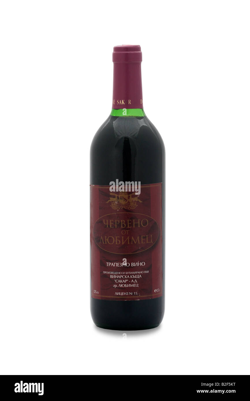 Lubimec cherveno ot de vin rouge alcool bulgare favori Banque D'Images