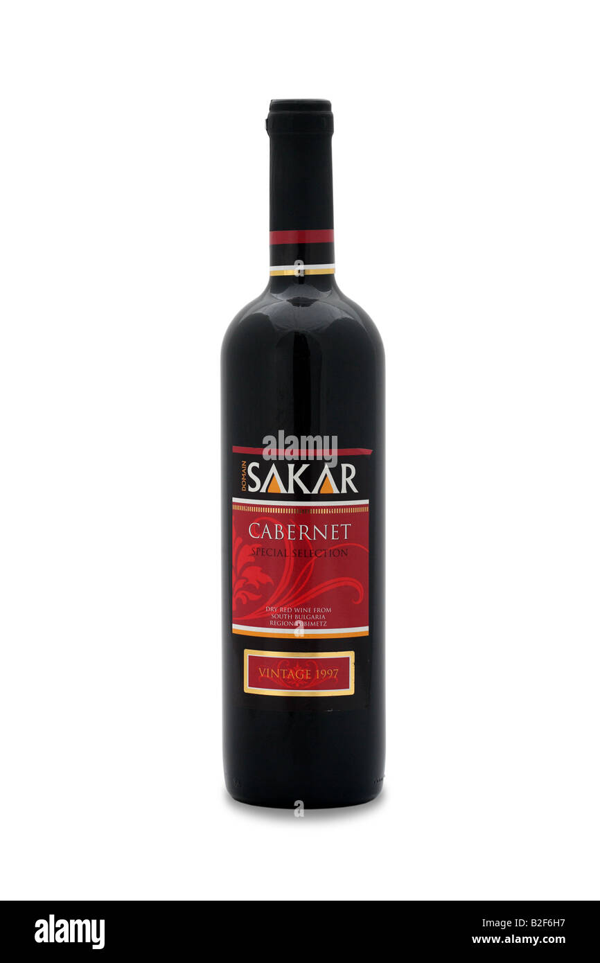 Sakar cabernet réserve spéciale de vin rouge sec bulgare Banque D'Images