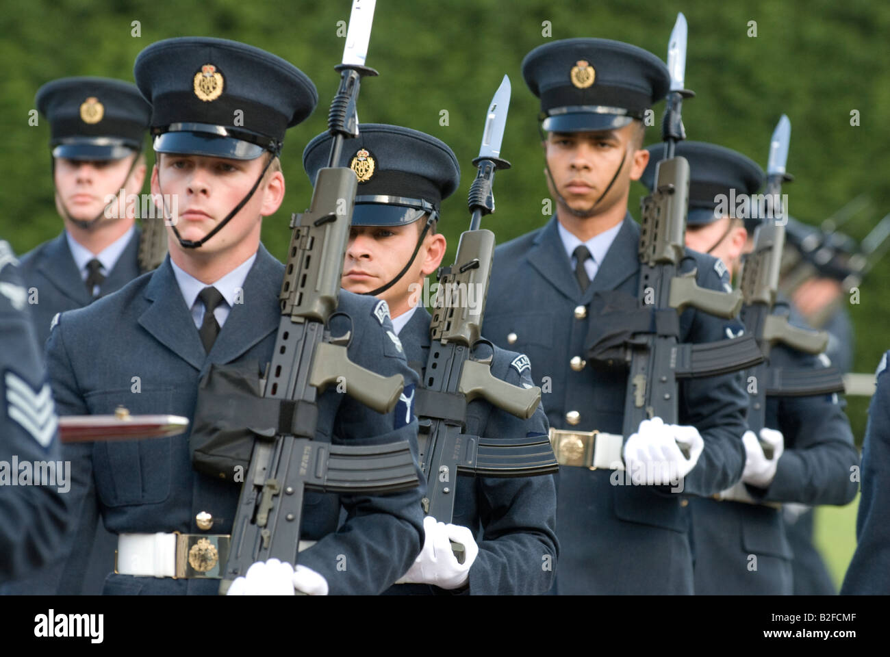 Les soldats de la RAF sur parade Banque D'Images