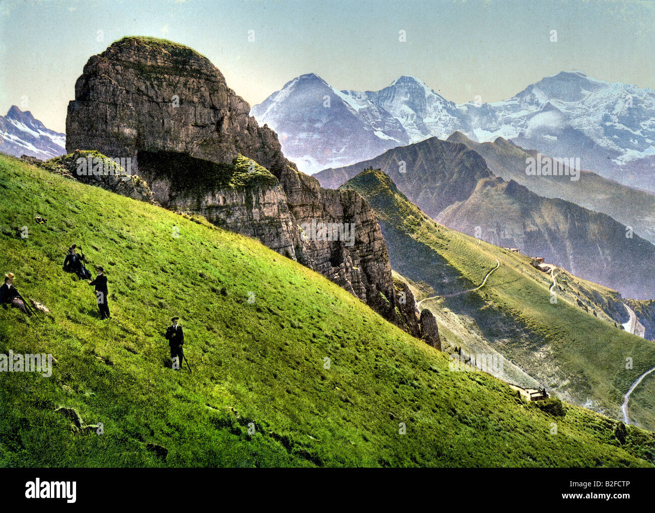 Gummihorn avec Eiger, Suisse Banque D'Images