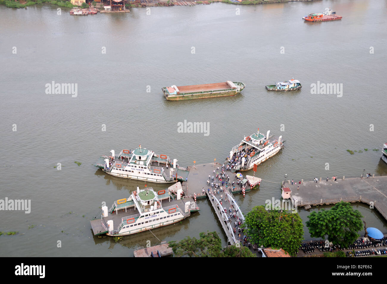 Ferry Point sur la rivière Saigon, Ho Chi Minh City Vietnam Banque D'Images