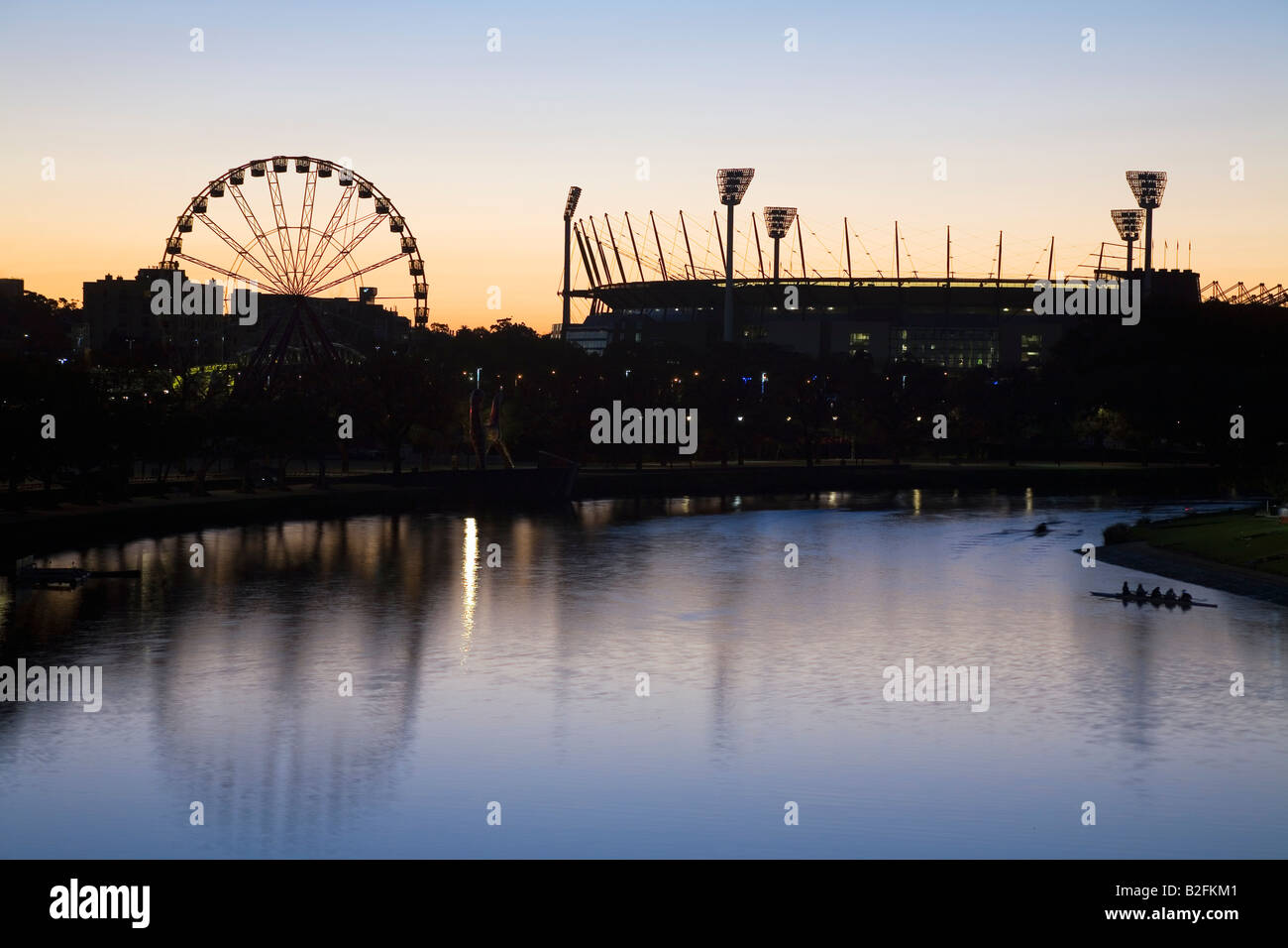 La rivière Yarra, Melbourne, Victoria, Australie Banque D'Images