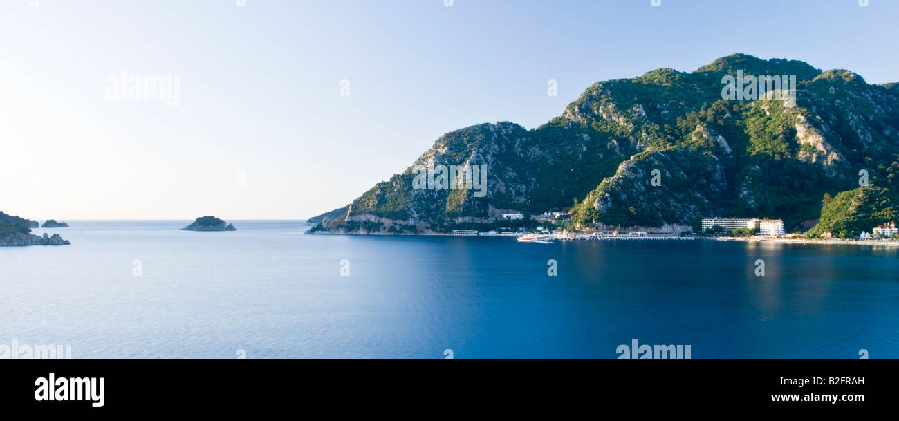 La baie de Marmaris Mer Méditerranée à l'aube Marmaris Mugla Turquie Banque D'Images