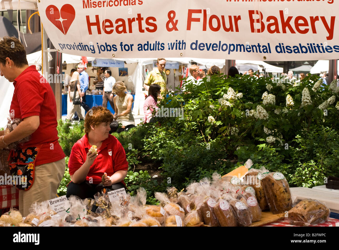 Les produits de boulangerie à vendre à un marché de producteurs Banque D'Images