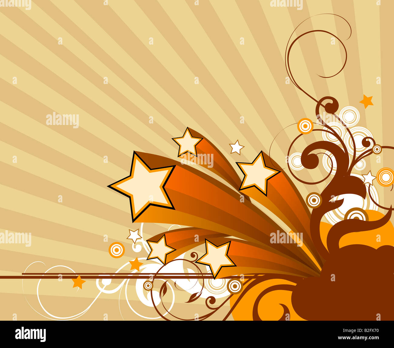 Illustration de dessin floral background Banque D'Images