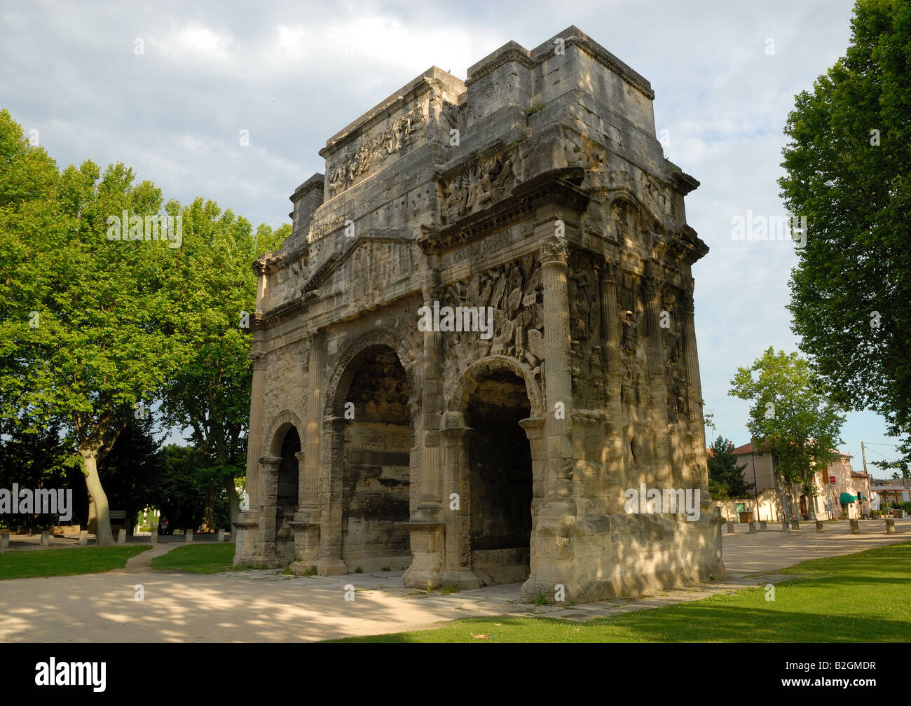 Arc de Triomphe d'Orange, France Banque D'Images