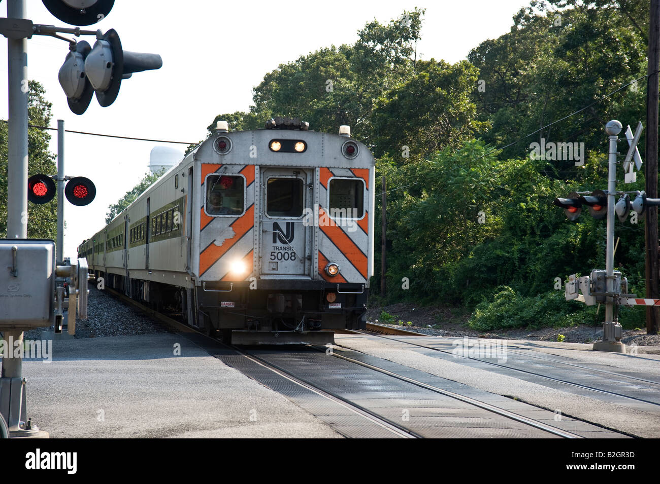 Au passage de la NJ Transit Banque D'Images