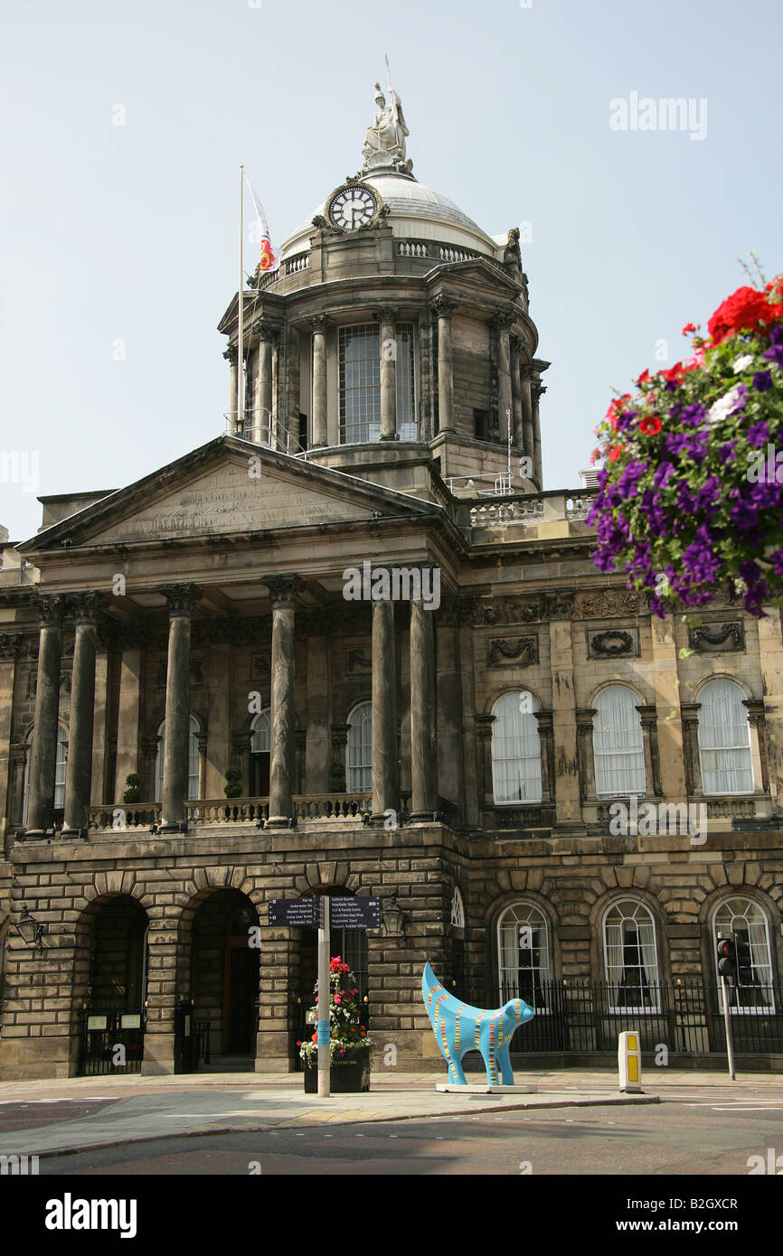 Ville de Liverpool, en Angleterre. Conçu par John Wood, Liverpool Town Hall est la résidence officielle du Maire de la ville de Liverpool. Banque D'Images