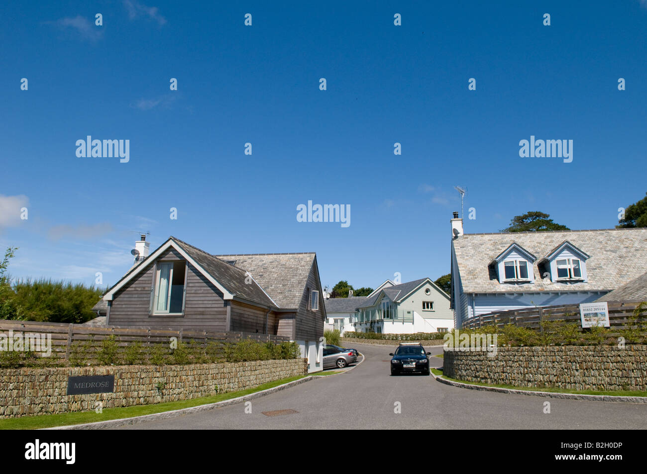 Un lotissement moderne dans la région de Rock, North Cornwall. Banque D'Images