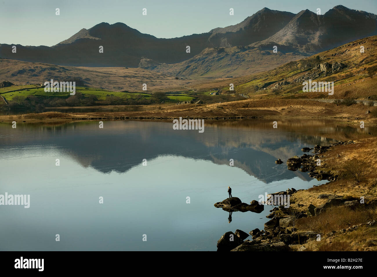 Snowdon Horseshoe au nord du Pays de Galles Snowdonia Banque D'Images