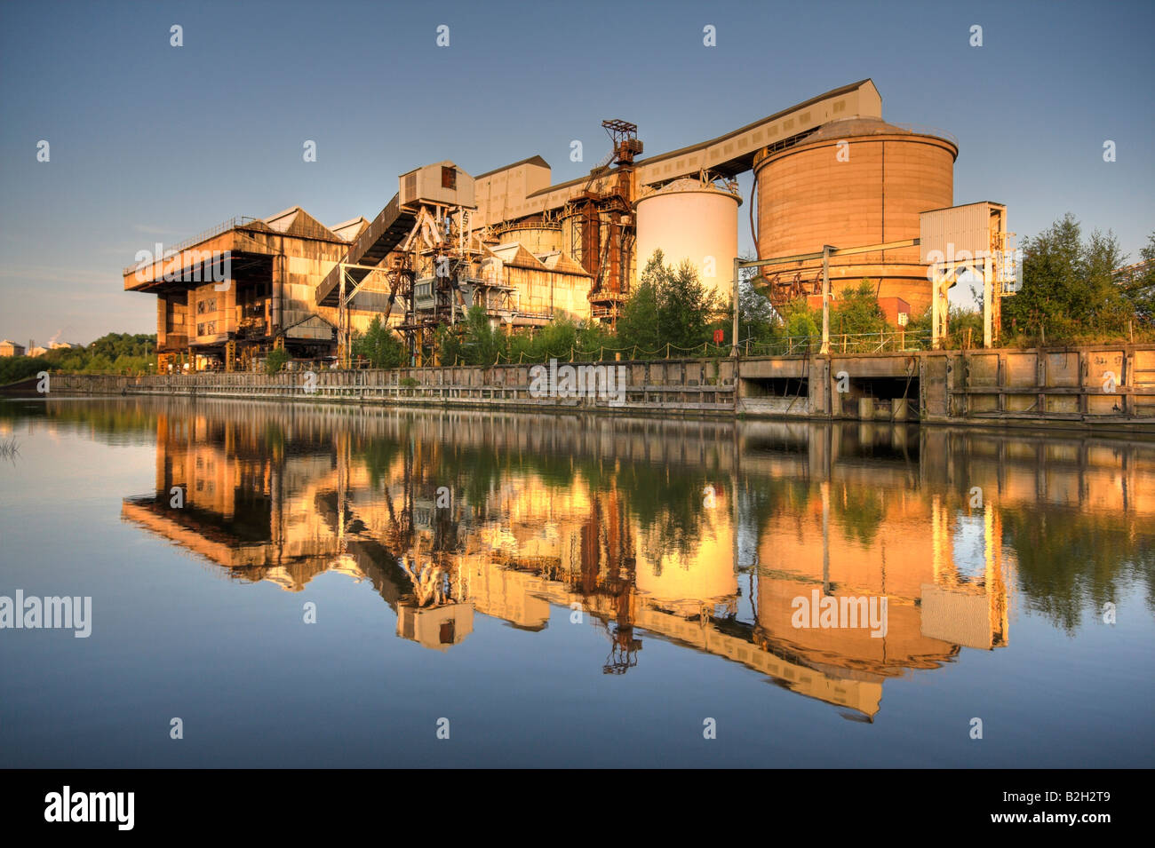 L'usine à l'abandon, Brunner Mond, Winnington, Northwich, Cheshire, Royaume-Uni Banque D'Images