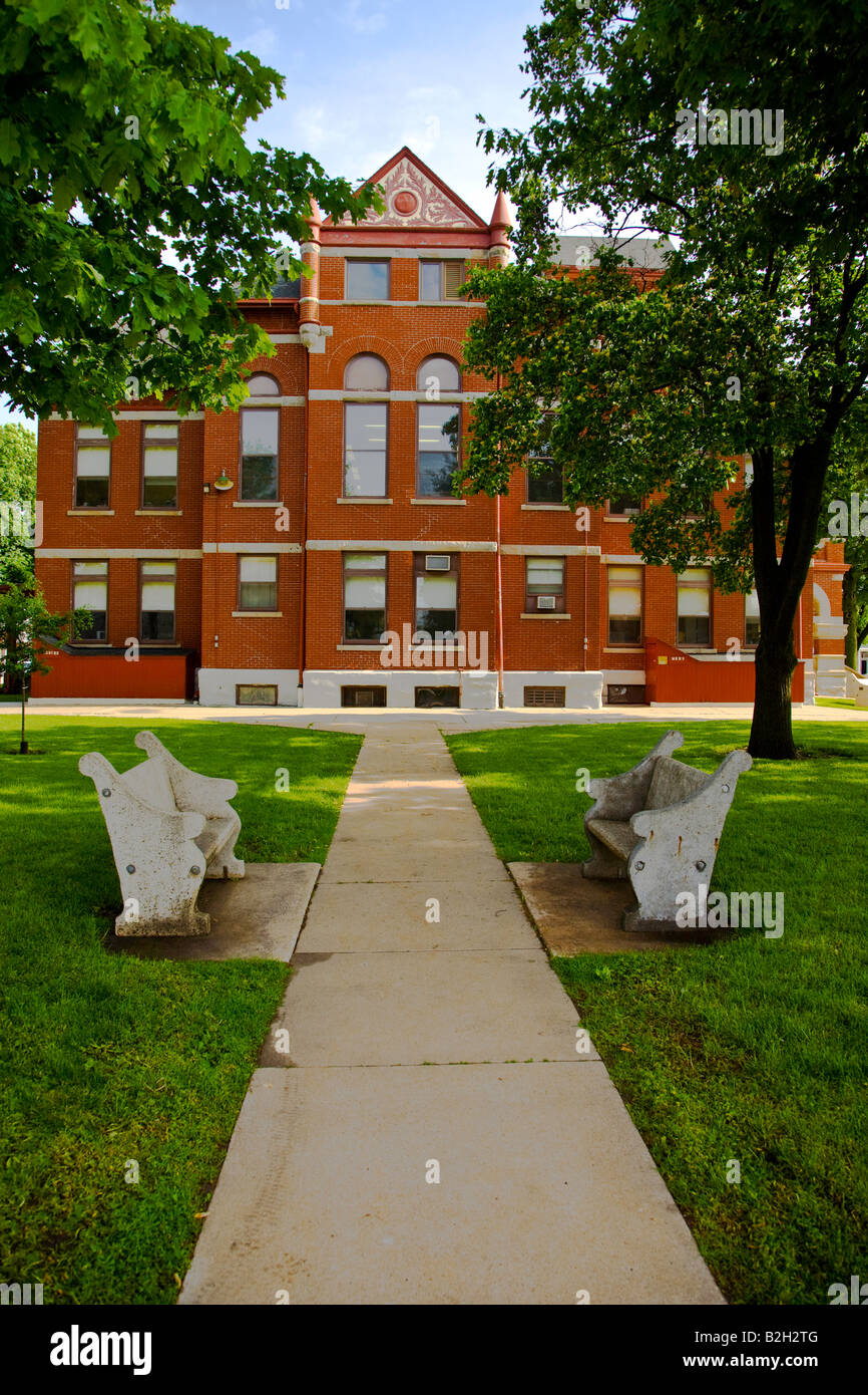 Palais historique dans la ville de l'Iowa, USA Adair Comté Banque D'Images