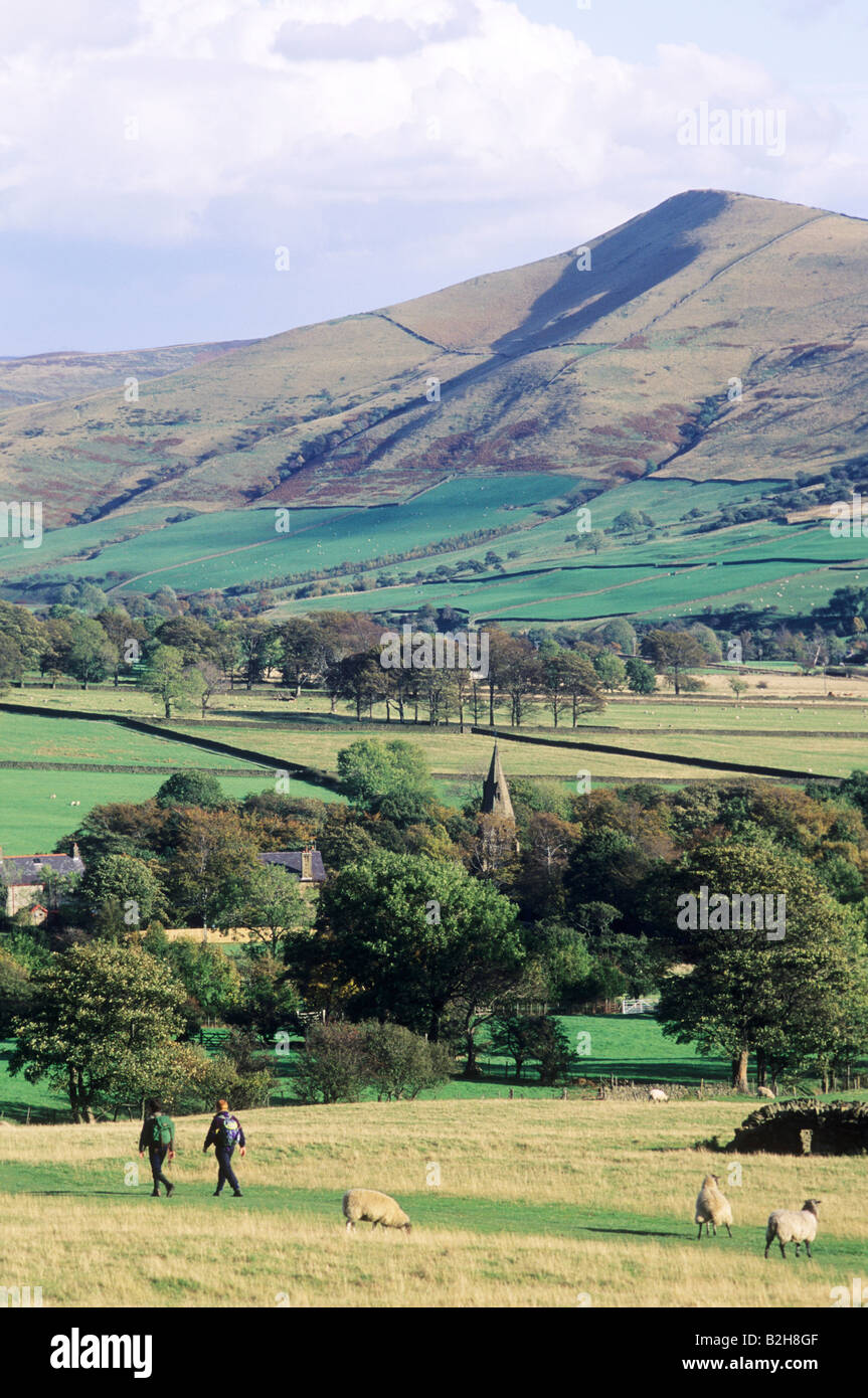 Edale Paysages Des Villages Les Marcheurs Randonneurs